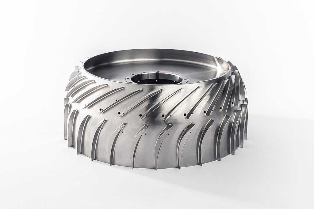 Mit CNC-Fräserei gefertigte Turbine.